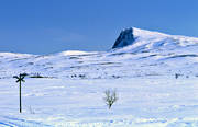 Durrenpiken, Klimpfjall, landscapes, Lapland, track mark, winter