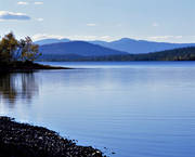 autumn, blue, Jamtland, landscapes, Middagsvalen, mountain lake, still, water lake