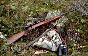 back-pack, day-pack, binuculars, bock hunting, hunting, rifle, roedeer hunting, venison