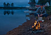 beach, bonfire, camp fire, evening, fire, landscapes, Lapland, summer, wasteland, wilderness