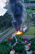 aerial photo, aerial photo, aerial photos, aerial photos, cisterns, tanks, hoppers, conflagration, fire, fire disaster, conservation, drone aerial, drnarfoto, environment, environmental damage, environmental influence, fire, fire, nature, oil cisterns, oil tanks, on fire, pollution