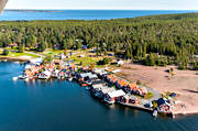 aerial photo, aerial photo, aerial photos, aerial photos, Angermanland, boat house, cabins, drone aerial, drnarfoto, fishing village, installations, landscapes, Norrfllsviken, port, summer