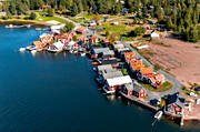aerial photo, aerial photo, aerial photos, aerial photos, Angermanland, boat house, cabins, drone aerial, drnarfoto, fishing village, installations, Norrfllsviken, port, summer