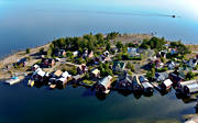 aerial photo, aerial photo, aerial photos, aerial photos, boat house, cabins, drone aerial, drönarfoto, Halsingland, idyll, islands, landscapes, Rönnskär, samhällen, summer