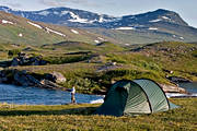 alpine, camping, fishing, flyfishing, Jeknaffo, landscapes, mountain, mountain tent, national park, Padjelanta, pitch, stalojokk, swimfeeder, tent, watercourse
