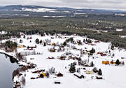 aerial photo, aerial photo, aerial photos, aerial photos, Bortnan, drone aerial, drnarbild, drnarfoto, Jamtland, villages, winter