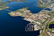 aerial photo, aerial photo, aerial photos, aerial photos, drone aerial, drnarbild, drnarfoto, Lulea, North Bothnia, small-boat harbour, stder, summer