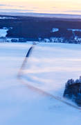 aerial photo, aerial photo, aerial photos, aerial photos, ambience, ambience pictures, atmosphere, bridge, bridges, drone aerial, drnarfoto, evening, fog, foggy, Great Lake, ground fog, Jamtland, Ostersund, season, seasons, stder, Vallsund Bridge, Vallsundet, winter