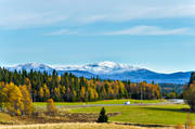 Areskutan, autumn, autumn colours, fresh snow, Jamtland, landscapes, mountain, mountain top, road, Skalstugevgen
