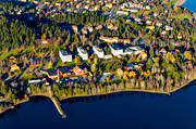 aerial photo, aerial photo, aerial photos, aerial photos, autumn, drone aerial, drnarfoto, Froson, Frs Strand, Frsklinikerna, Jamtland, Ostersund, stder