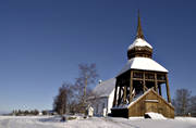 bell tower, church, church, churches, Froson, Frs kyrka, Jamtland, Ostersund, snow, winter