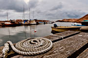 boats, Bohusln, bridge, communications, frtjning, port, rope, rulle, summer, vatten, water
