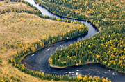 aerial photo, aerial photo, aerial photos, aerial photos, are river, autumn, drone aerial, drnarfoto, fishing spots, Gevsjo stream, Jamtland, watercourse