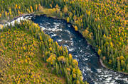 aerial photo, aerial photo, aerial photos, aerial photos, are river, autumn, drone aerial, drnarfoto, fishing spots, Gevsjo stream, Jamtland, watercourse