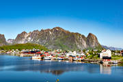 Gravdalsbukta, landscapes, Lofoten, Nordland fylke, Norway, port, summer