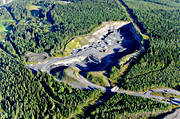 aerial photo, aerial photo, aerial photos, aerial photos, drone aerial, drnarfoto, gravel-pit, Jamtland, Odenskog, Rannsen, summer