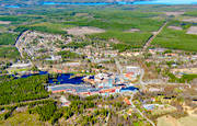aerial photo, aerial photo, aerial photos, aerial photos, Dalarna, drone aerial, drnarfoto, Grycksbo, papermill, samhllen, spring