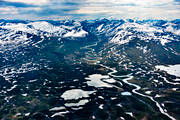 aerial photo, aerial photo, aerial photos, aerial photos, drone aerial, drnarbild, drnarfoto, Guohpervagge, landscapes, Lapland, Lvdajavrasj, Lvdajhj, meanders, meanders, mountain valley, Sarek, summer