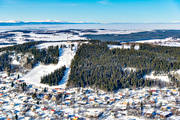 aerial photo, aerial photo, aerial photos, aerial photos, drone aerial, drnarfoto, Froson, Gustavsbergsbacken, installations, Jamtland, Ostersund, ski resort, ski resort, ski slopes, stder, winter