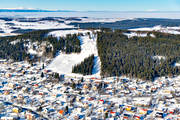 aerial photo, aerial photo, aerial photos, aerial photos, drone aerial, drnarfoto, Froson, Gustavsbergsbacken, installations, Jamtland, Ostersund, ski resort, ski resort, ski slopes, stder, winter