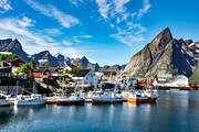 boats, fiskebtar, Hamny, landscapes, Lofoten, Nordland fylke, Norway, summer