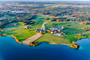 aerial photo, aerial photo, aerial photos, aerial photos, autumn, drone aerial, drönarfoto, farms, Haxäng, Jamtland, Lockne lake, villages