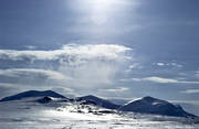 backlight, blue, cloud, Helags, Jamtland, Jmtlandsfjllen, landscapes, mountain, mountain peaks, mountain range, peaks, pulpit, spring-winter, winter