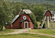 bell tower, chapel, church, church, Hemavan, Lapland, wood church