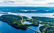 aerial photo, aerial photo, aerial photos, aerial photos, Angermanland, bridge, bridges, communications, drone aerial, drnarfoto, engineering projects, High Coast Bridge, land, landscapes, summer