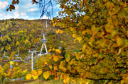autumn, autumn colours, autumn leaves, hummelliften, Hummeln, installations, Jamtland, landscapes, lift, seasons, ski-slope