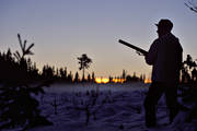 allmänjakt, dusk, evening, hunting, marksman, passage