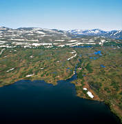 aerial photo, aerial photo, aerial photos, aerial photos, alpine hunting, drone aerial, drnarfoto, hunting castle, hunting castle, Jamtland, landscapes, mountain, mountain lake, pink, reindeer lake, rensjosatern, spring