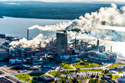 aerial photo, aerial photo, aerial photos, aerial photos, Angermanland, drone aerial, drnarfoto, factory, Husum, installations, kustnra, Mets Board, papermill, pulp factory, pulp industry, wood pulp industry, Rgn, samhllen, summer, woodpulp, paper pulp, paper wood