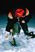 angling, burbot fishing, fishing, ice fishing, ice fishing, lake, night fishing, winter fishing