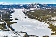 aerial photo, aerial photo, aerial photos, aerial photos, bilbana, drone aerial, drnarfoto, Funasdal lake, Funasdalen, halkbana, Herjedalen, ice track, installations, landscapes, winter