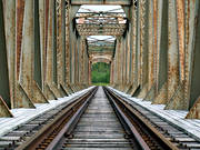 bridge, inland train rail, lule river, railway, railway bridge
