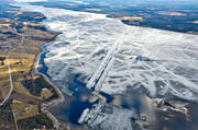 communications, Great Lake, ice track, Jamtland, land, landscapes, smlter, snow melt, spring, Sunne, Vllviken