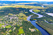 aerial photo, aerial photo, aerial photos, aerial photos, Angerman river, Angermanland, drone aerial, drönarfoto, Junsele, samhällen, summer