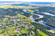 aerial photo, aerial photo, aerial photos, aerial photos, Angerman river, Angermanland, drone aerial, drönarfoto, Junsele, samhällen, summer