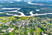 aerial photo, aerial photo, aerial photos, aerial photos, Angerman river, Angermanland, drone aerial, drnarfoto, Junsele, samhllen, summer