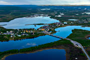 aerial photo, aerial photo, aerial photos, aerial photos, border, church village, drone aerial, drnarfoto, grnssamhlle, Karesuando, Karesuvanto, Lapland, Muonio, Nordkalotten, river, samhllen, summer