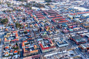 aerial photo, aerial photo, aerial photos, aerial photos, drone aerial, drnarfoto, Jamtland, Karlslund, Ostersund, stder, winter