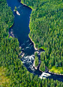 aerial photo, aerial photo, aerial photos, aerial photos, drone aerial, drönarfoto, fishing spots, Jamtland, Klöstafallet, Langan, rapids, river, streams, summer