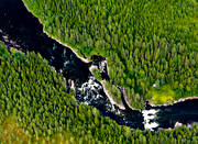 aerial photo, aerial photo, aerial photos, aerial photos, drone aerial, drönarfoto, fishing spots, Jamtland, Klöstafallet, Langan, river, summer
