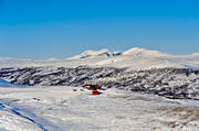 aerial photo, aerial photo, aerial photos, aerial photos, Beritklappen, Bruksvallarna, buildings, cabins, drone aerial, drnarfoto, Helags, Herjedalen, Kariknallarna, Kariknallen, Knallen, landscapes, mountain, mountain hut, tuppstuga, Vffelbruket, winter