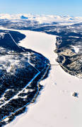 fflygfoto, Granudden, Galtoe, Kult lake, landscapes, Lapland, Stor-Nassj, Storbckdalen, Storns, winter