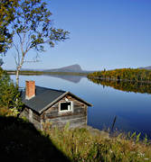 autumn, dead calm, doldrums, Kult lake, landscapes, Lapland, Saxnas, Stoken