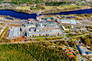 aerial photo, aerial photo, aerial photos, aerial photos, Borlnge, Dalarna, drone aerial, drnarfoto, Kvarnsveden, papermill, spring, stder