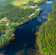 aerial photo, aerial photo, aerial photos, aerial photos, angling, drone aerial, drnarfoto, fishing spots, Indal river, Jamtland, Kvisslestrmmen, Kvitsle, summer