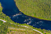 aerial photo, aerial photo, aerial photos, aerial photos, angling, drone aerial, drnarfoto, fishing spots, Indal river, Jamtland, Kvisslestrmmen, Kvitsle, summer